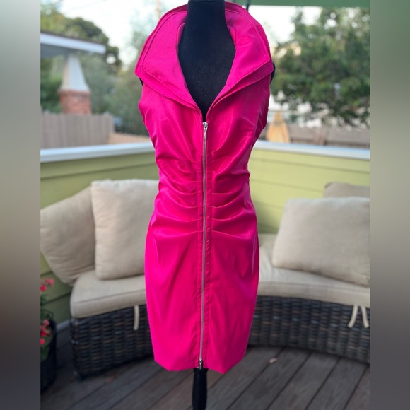 Joseph Ribkoff Fuchsia Pink Sleeveless Dress 12 - Picture 2 of 9